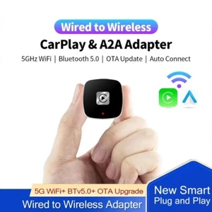 2 in1 Wireless CarPlay Box Android Auto Adapter for Car Dongle Wired to Wireless - Picture 1 of 8
