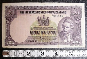 ND (1940-56) Neuseeland 1 Pound Banknote zirkuliert P-159a #15913 - Bild 1 von 2