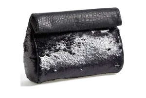 French Connection V3514 Women's Black Spectrum Foldover Clutch - Picture 1 of 2