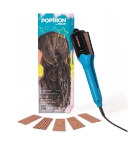 Popiron Parlor Hair Straightener 3D Image Imprinting Iron Comes w/ 5 Plates NEW - Imagen 1 de 14