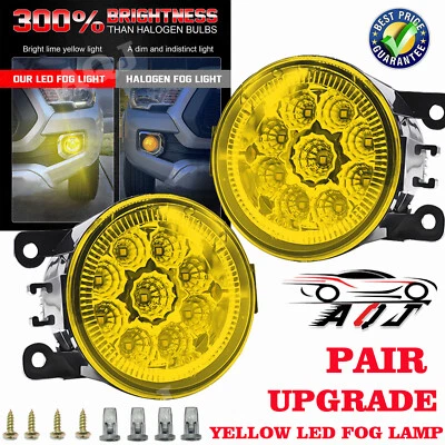 Pair Yellow LED Fog Light Driving Lamp For POLICE INTERCEPTOR UTILITY 2013-2015 Foto 1 de 4