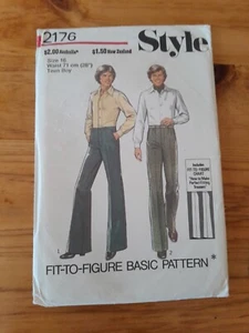 Vintage Mens Teens Boys Style 2176 Sewing Pattern Size 28 In Waist Pants Trouser - Picture 1 of 3