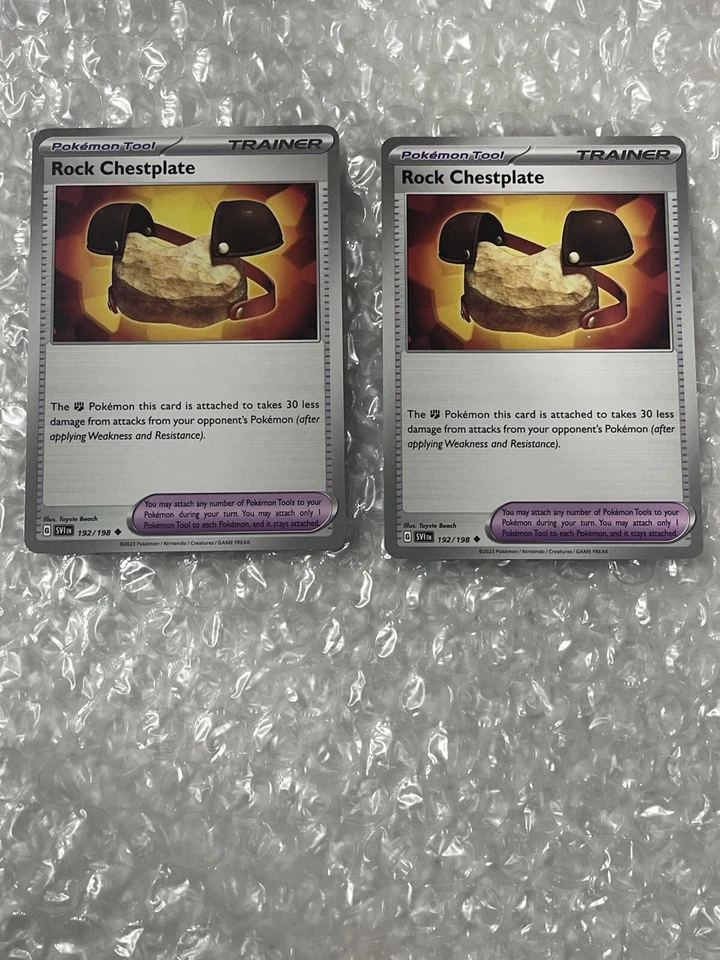Pokémon TCG Rock Chestplate Scarlet & Violet - Base Set  192/198 Regular 2x NM - Image 1 of 1