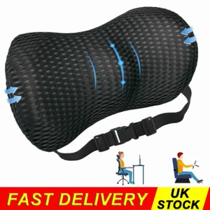 Lumbar Support Memory Foam Pillow Adjustable Strap Improves Posture Back Pain - Picture 1 of 9