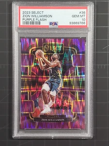 2023-24 Panini Select Purple Flash #36 Zion Williamson PSA 10 /175 - Picture 1 of 2