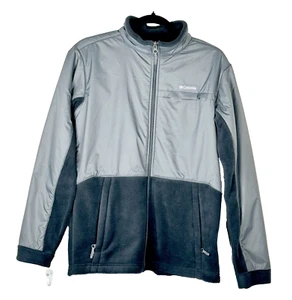 ⚓Columbia Nylon/Fleece Black/Gray Women's XL Zip Outdoor Jacket⚓ - Picture 1 of 7