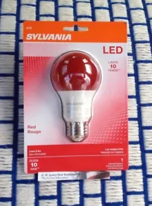 8.5w Nuevo LED Rojo FIESTA Bombilla A19 Ubicación Húmeda = 60 vatios EXTRAS Envío por 7¢ - Imagen 1 de 3