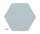 Meraki Aqua Plain Sechseck Porzellan Boden & Wandfliese 198 mm x 228 mm
