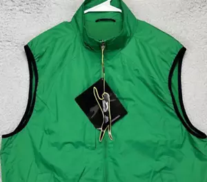 Slazenger Vest Mens Large Camber Green Full Zip Windbreaker Water Resistant NEW - Picture 1 of 10
