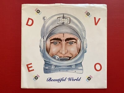 Devo ‎– Beautiful World 1981 Stereo/Mono -Promo 45rpm 7” Single w/picture sleeve - Image 1 of 4