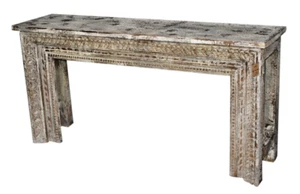 BARAH RUSTIC HALL TABLE/CONSOLE TABLE HANDCRAFTED FROM RECYCLED HARDWOOD - Picture 1 of 1