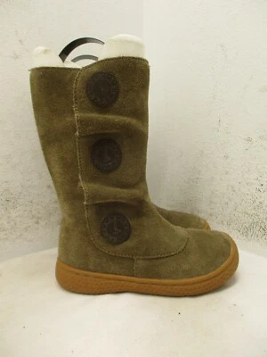 Livie and Luca TIEMPO 绿色麂皮绒皮革拉链靴 儿童 7 码 — 第 1/4 张图片