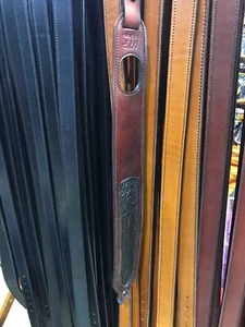 MTR Rifle Gun Sling Straps Non-slip Hunting Padded Rest Hole Genuine Leather - Picture 1 of 12