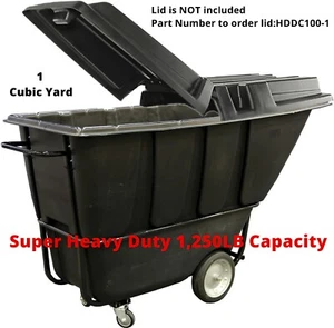 1 Kubikmeter Super Schwerlast Muldenkipper, 1250 Pfund Kapazität Kippwagen Allzweck Müll - Bild 1 von 2