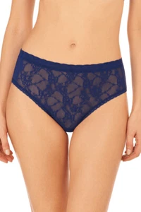 NATORI  776303 BLISS  ALLURE LACE French Cut Brief  ~ INDIGO ~ OS ~  NWT $20 - Picture 1 of 5