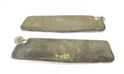 VINTAGE 1961 AMC RAMBLER AMBASSADOR PAIR OF BLACK SUN VISORS SOME TEARS WORN  - Image 1 of 4