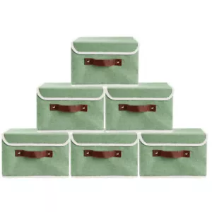 6x Large Foldable Storage Bin Organizer Boxes Fabric Shelf Baskets Drawer Cubes - Picture 1 of 17