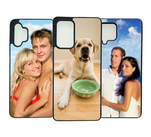 PERSONALISED Rubber sided Case for Samsung A13 A32 A42 A52 A16 A15 CUSTOM photo - Picture 1 of 7