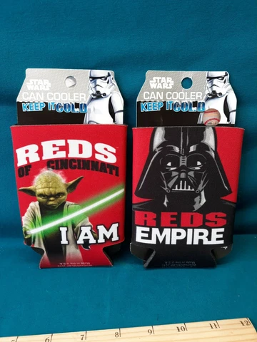 Star Wars Cincinnati REDS YODA,Darth Vader Can koozies Cover