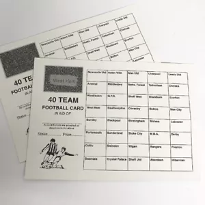 50 x 40 TEAM FOOTBALL FUNDRAISING SCRATCH CARDS GREAT QUALITY - Picture 1 of 1