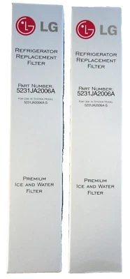 2 x fridge filter, water filter for LG LT600P 5231JA2006A Premium genuine - Image 1 of 4