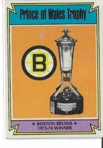 BOSTON BRUINS PRINCE OF WALES TROPHY #247 / 1974-1975 Topps Trading Cards - Picture 1 of 2
