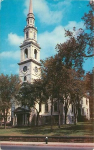Postal Primera Iglesia Bautista Providence RI Rhode Island pm 1960 - Imagen 1 de 2