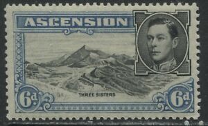 Ascension 1938 KGVI 6d mint o.g. hinged