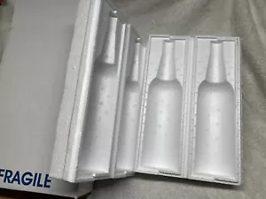 Shipping Box for 2 Wine Bottles w/Foam Shell & Outer Box (+ sticky labels) - Picture 1 of 6