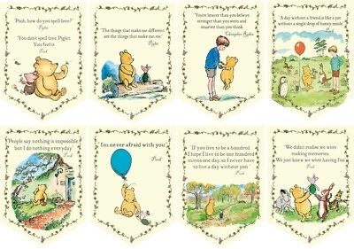 BUNTING & BEAU Winnie The Pooh Bunting,Banner,Baby Shower Bunting,Birthday Banner,Nursery Decor
