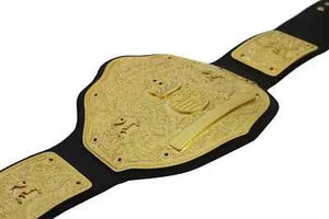 Big Gold Heavyweight world wrestling Champion Belt 4 mm Zinc Leather strap New - Picture 1 of 3