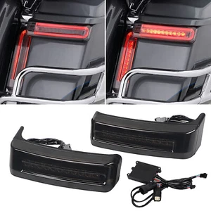 Black Saddlebag Run Brake Turn Lamp Lights For Harley Electra Street Glide FLHX - Picture 1 of 24