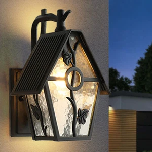 Retro Vintage Rustic Outdoor Wall Light Lantern Wall Mounted Sconce Lamp FIxture - Picture 1 of 8