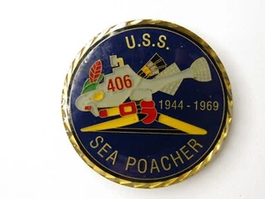 US Navy USS Sea Poacher SS 406 World War II Submarine Challenge Coin - Imagen 1 de 6