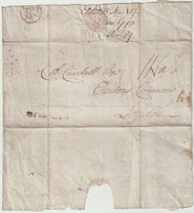 1787 CHELMSFORD WRAPPER ESSEX - 22/MR SCARCE PERIOD LONDON ORDINARY BISHOPMARK - Picture 1 of 2