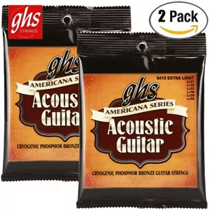2-PACK GHS S415 Americana Series Phosphor Bronze Acoustic Guitar Strings 11-50 - Picture 1 of 1