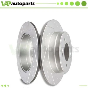 Rear Brake Rotors Discs For Hyundai Sonata Azera Kia Optima Cadenza Slotted 2pcs - Picture 1 of 6