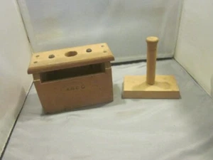 Dovetail Wood Butter Mold Press Brick Maker Rectangle Vintage Farmhouse Kitchen - Picture 1 of 8