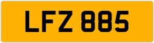 LFZ 885 L 3x3 DATELESS PRIVATE NUMBER PLATE LEE LOU LUKE LUCY LEO LISA LIAM LEN - Picture 1 of 1