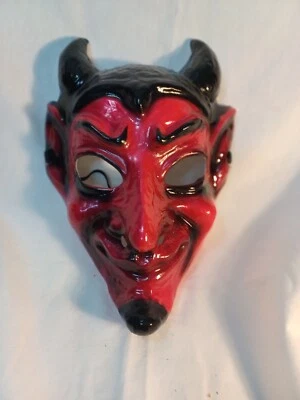  Máscara de demonio de Satanás, mardi gras, día de muertos. Máscara de fiesta de Halloween. Foto 1 de 4