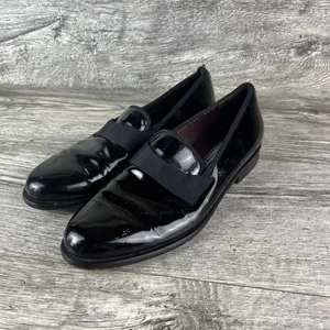 Salvatore Ferragamo schwarz Lackleder Antoane Loafer formell Raucher 7,5 D - Bild 1 von 13