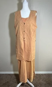 El Huarache Handmade Cotton Dress XL Melon Cotton New Boho Shift Dress & Jacket - Picture 1 of 12