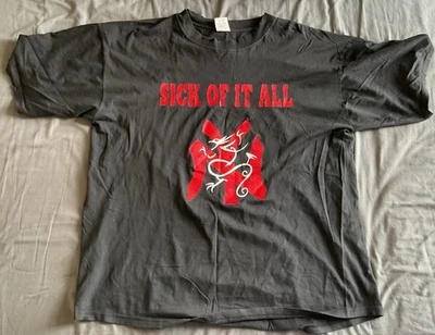 VINTAGE T SHIRT SICK OF IT ALL NYHC THE PAIN STRIKES Cro Mags XL 1995 - Image 1 of 3