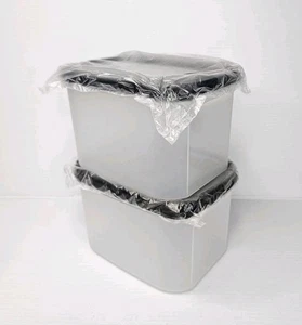 Tupperware BRAND NEW Modular Mates Set of 2 Mini Rectangle 2, 1.9L Black Seal  - Picture 1 of 7