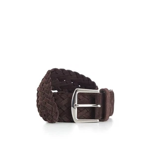 Loro Piana 720$ Alsavel geflochtener Wildledergürtel - Palladiumschnalle - Bild 1 von 10