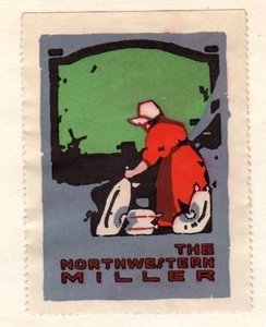 USA Advertising Stamp - The Northwestern Miller - Woman & Windmill - Picture 1 of 1