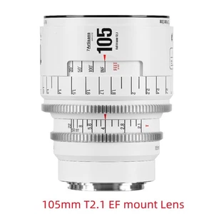 7Artisans 105mm T2.1 Large Aperture Full Frame Bokeh Lens for EF Cine Camera - Picture 1 of 7