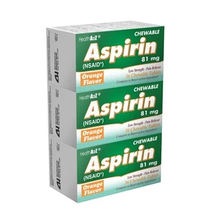 ® Aspirin 81 mg | Low Strength | Chewable Tablets | Pain Relief | Reduces Min... - Picture 1 of 9
