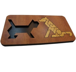 Dog and Cat - Packing Problem Wooden Puzzle - Picture 1 of 4