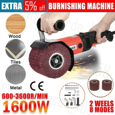 1600W Electric Burnishing Polishing Machine Drum Sander plus 2 Grinding Wheel OZ - image 1 of 4